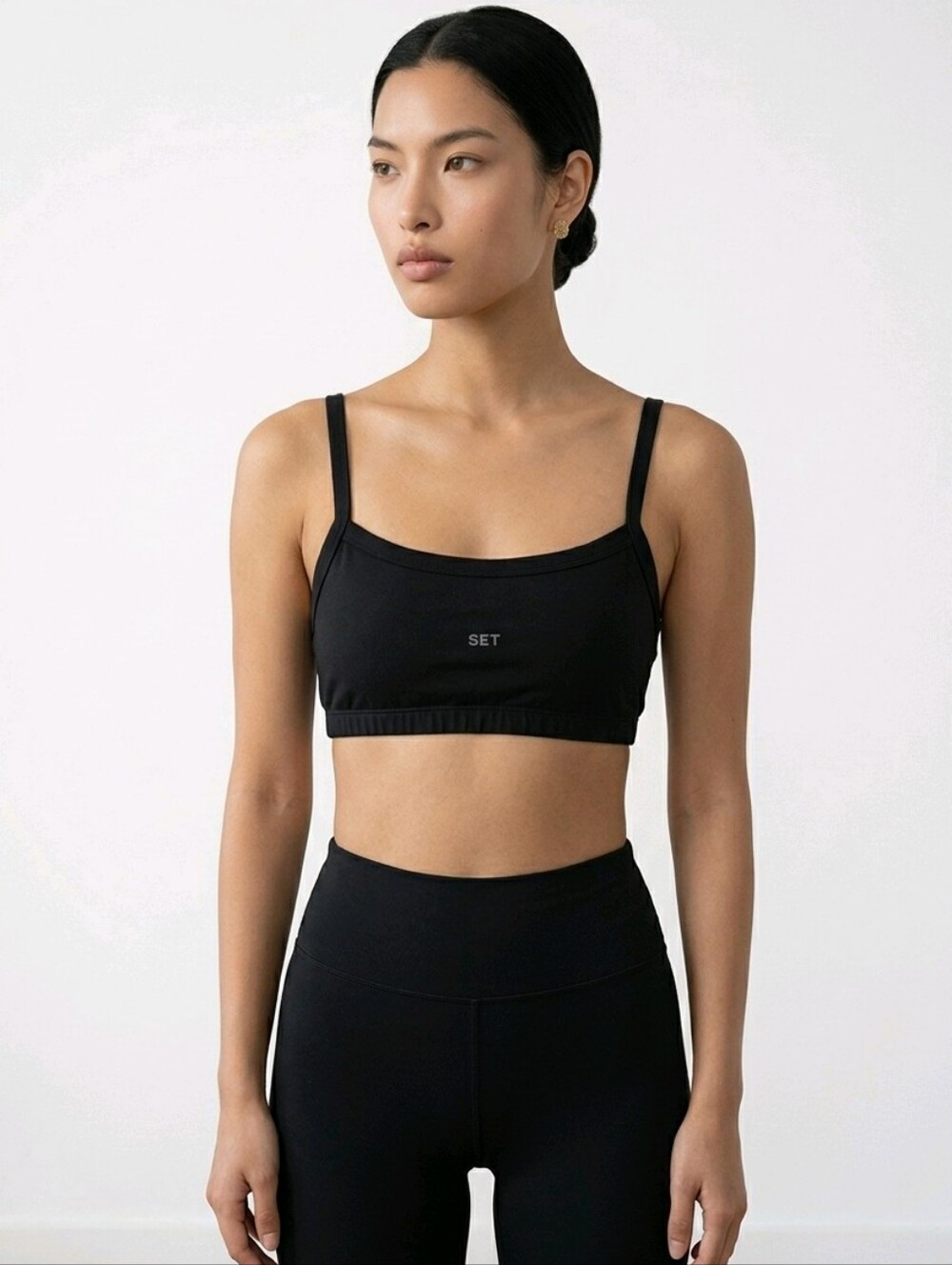 SET Active Black Minimalist Sportbody Sports Bra Size M